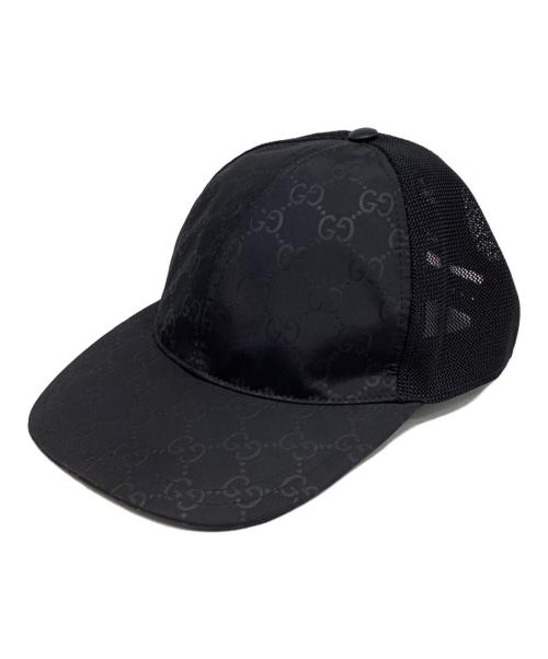 GUCCI（グッチ）GUCCI (グッチ) ロゴキャップ ブラック サイズ:L（59cm）の古着・服飾アイテム