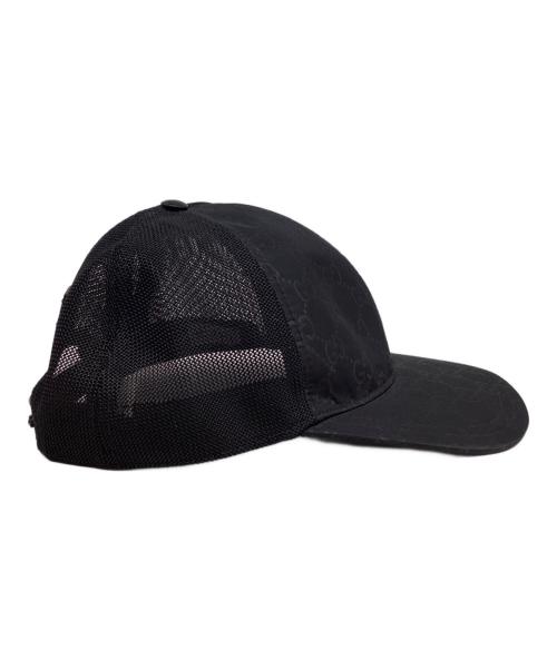 GUCCI（グッチ）GUCCI (グッチ) ロゴキャップ ブラック サイズ:L（59cm）の古着・服飾アイテム