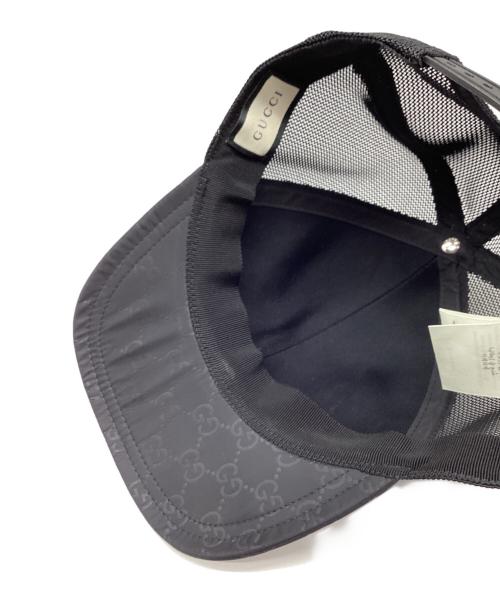 GUCCI（グッチ）GUCCI (グッチ) ロゴキャップ ブラック サイズ:L（59cm）の古着・服飾アイテム