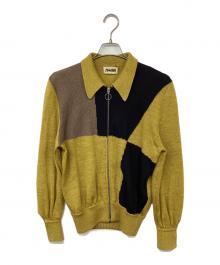 MAGLIANO（マリアーノ）の古着「OPTICAL KNITTED SHIRT」｜イエロー