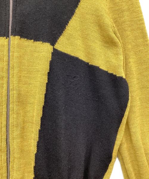 MAGLIANO（マリアーノ）MAGLIANO (マリアーノ) OPTICAL KNITTED SHIRT イエロー サイズ:Mの古着・服飾アイテム