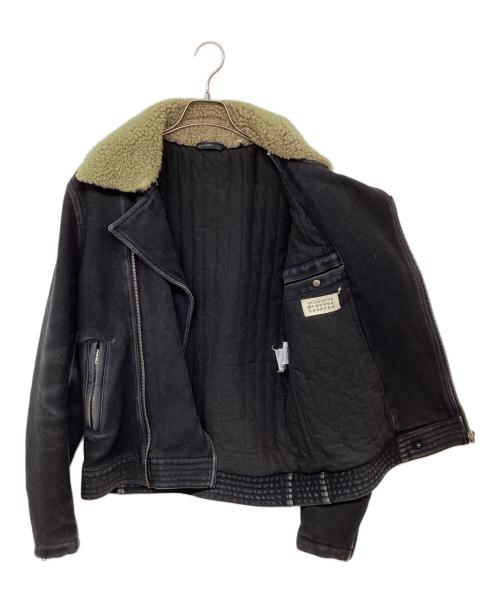 Maison Margiela（メゾンマルジェラ）Maison Margiela (メゾンマルジェラ) ダブルライダースジャケット ブラック サイズ:46の古着・服飾アイテム