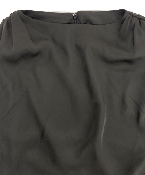 RIVE DROITE（リヴドロワ）RIVE DROITE (リヴドロワ) サテンギャザーワンピース ブラック サイズ:Fの古着・服飾アイテム