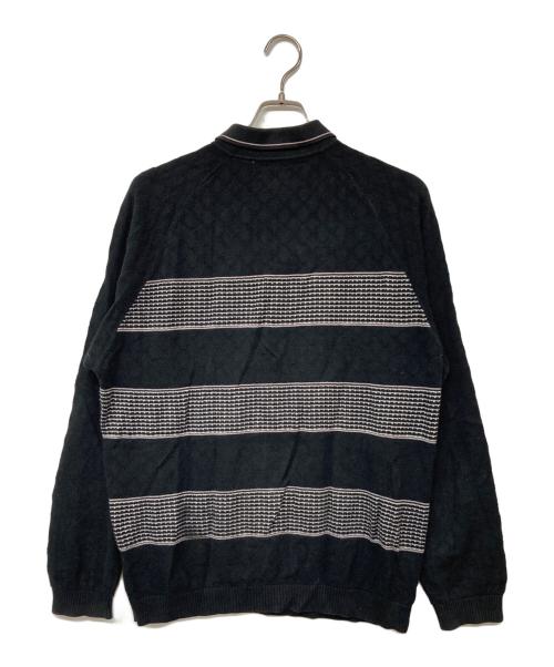 SUPREME（シュプリーム）SUPREME (シュプリーム) Knit Stripe L/S Polo ブラック サイズ:Lの古着・服飾アイテム