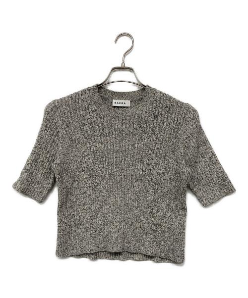 SACRA（サクラ）SACRA (サクラ) コットンリネンメランジリブトップ グレー サイズ:38の古着・服飾アイテム