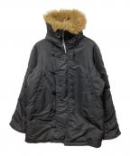 ALPHAアルファ）の古着「N-3Bタイプコート」｜ブラック