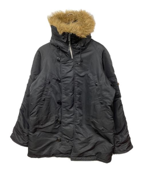 ALPHA（アルファ）ALPHA (アルファ) N-3Bタイプコート ブラック サイズ:MEDIUMの古着・服飾アイテム