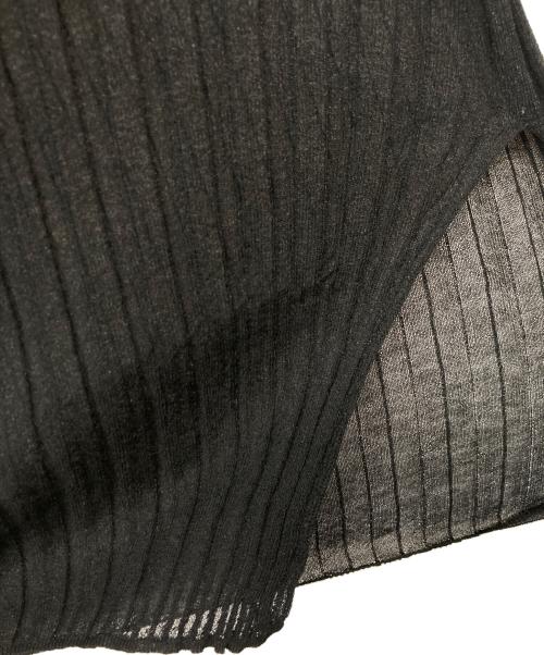 JAN SOLVIE ASSEMBLY（ヤンソルヴィアッセンブリー）JAN SOLVIE ASSEMBLY (ヤンソルヴィアッセンブリー) プリーツリブニット ブラック サイズ:Fの古着・服飾アイテム