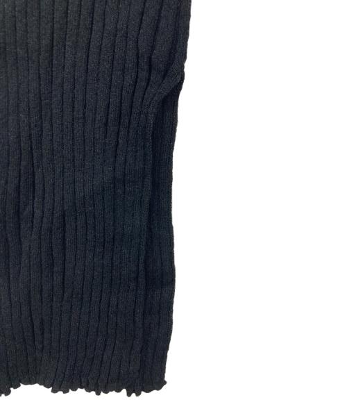 JAN SOLVIE ASSEMBLY（ヤンソルヴィアッセンブリー）JAN SOLVIE ASSEMBLY (ヤンソルヴィアッセンブリー) プリーツリブニット ブラック サイズ:Fの古着・服飾アイテム