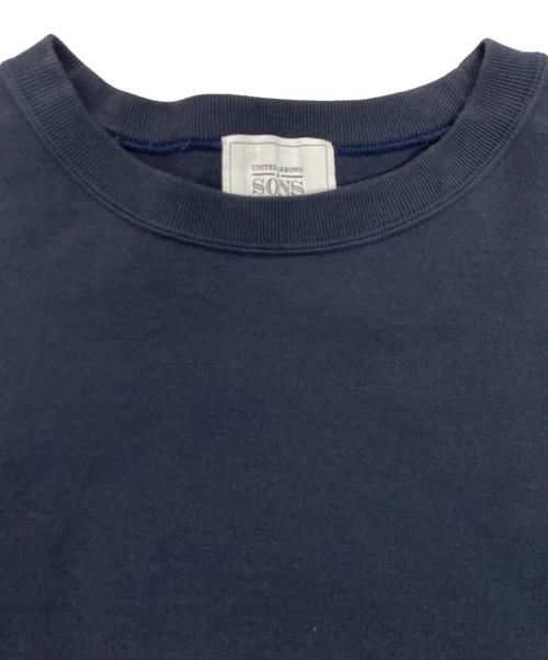 UNITED ARROWS & SONS（ユナイテッドアローズ アンド サンズ）UNITED ARROWS & SONS (ユナイテッドアローズ アンド サンズ) B/INLAY CREW SWEAT/ ネイビー サイズ:Ｍの古着・服飾アイテム