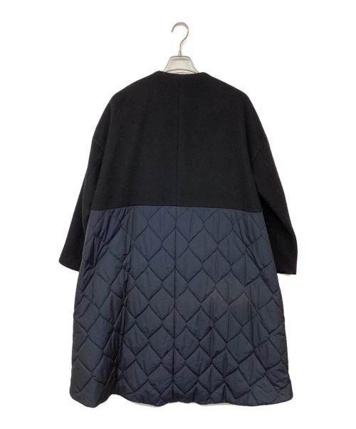 ENFOLD（エンフォルド）ENFOLD (エンフォルド) 圧縮ビーバーキルティングAラインコート ネイビー サイズ:38の古着・服飾アイテム