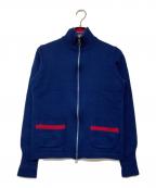 Onitsuka Tigerオニツカタイガー）の古着「ダブルジップドライバーズニット」｜ブルー