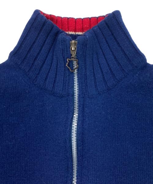 Onitsuka Tiger（オニツカタイガー）Onitsuka Tiger (オニツカタイガー) ダブルジップドライバーズニット ブルー サイズ:Lの古着・服飾アイテム