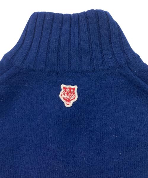 Onitsuka Tiger（オニツカタイガー）Onitsuka Tiger (オニツカタイガー) ダブルジップドライバーズニット ブルー サイズ:Lの古着・服飾アイテム