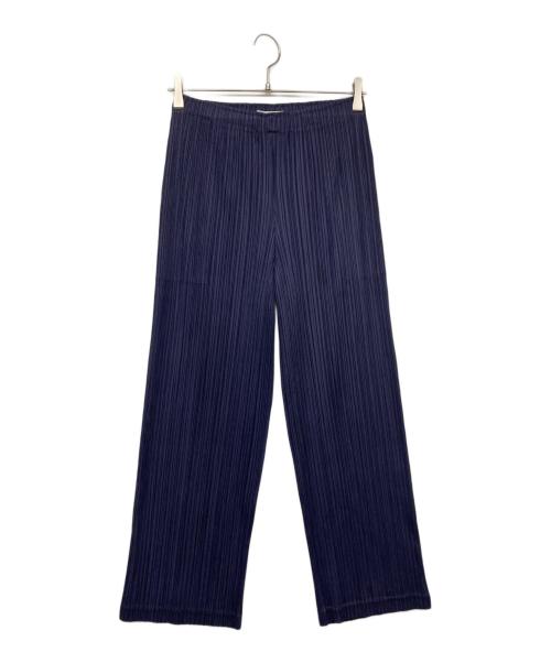 PLEATS PLEASE（プリーツプリーズ）PLEATS PLEASE (プリーツプリーズ) プリーツイージーパンツ ネイビー サイズ:4の古着・服飾アイテム
