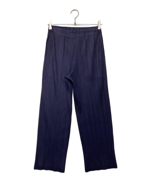 PLEATS PLEASE（プリーツプリーズ）PLEATS PLEASE (プリーツプリーズ) プリーツイージーパンツ ネイビー サイズ:4の古着・服飾アイテム