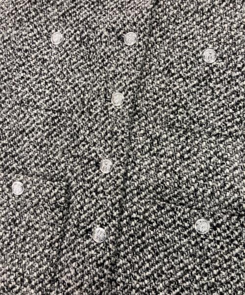 Loungedress（ラウンジドレス）Loungedress (ラウンジドレス) ノーカラーツイードジャケット ブラック サイズ:Fの古着・服飾アイテム