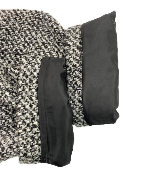 Loungedress（ラウンジドレス）Loungedress (ラウンジドレス) ノーカラーツイードジャケット ブラック サイズ:Fの古着・服飾アイテム