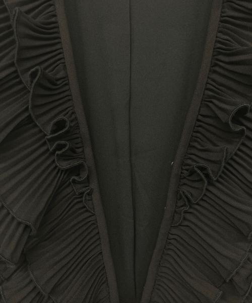 L’AUBE BLANC（ローブブラン）L’AUBE BLANC (ローブブラン) プリーツカラーシフォンドレス ブラック サイズ:Ｍの古着・服飾アイテム