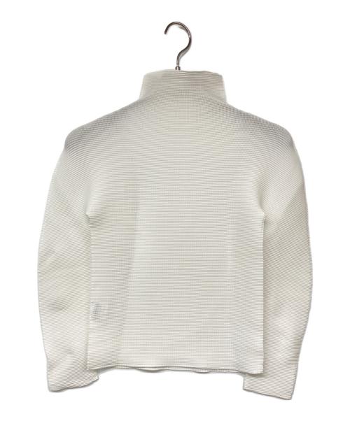 me ISSEY MIYAKE（ミーイッセイ ミヤケ）me ISSEY MIYAKE (ミーイッセイ ミヤケ) STRETCH PLEATS カットソー ホワイト サイズ:FREEの古着・服飾アイテム