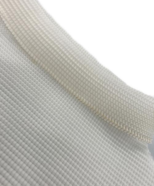 me ISSEY MIYAKE（ミーイッセイ ミヤケ）me ISSEY MIYAKE (ミーイッセイ ミヤケ) STRETCH PLEATS カットソー ホワイト サイズ:FREEの古着・服飾アイテム