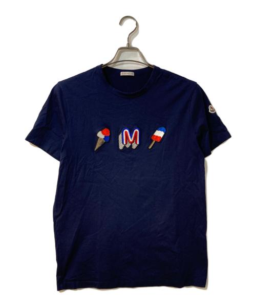MONCLER（モンクレール）MONCLER (モンクレール) MAGLIA Tシャツ ネイビー サイズ:Mの古着・服飾アイテム