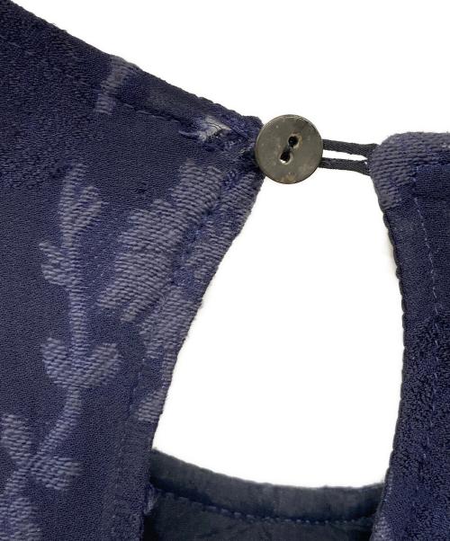 Uttrykk（ユートリーク）Uttrykk (ユートリーク) フラワージャガードブラウスワンピース ネイビー サイズ:38の古着・服飾アイテム