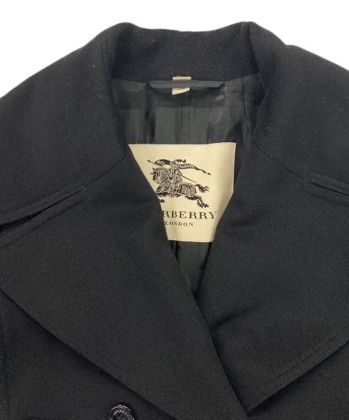 BURBERRY LONDON（バーバリーロンドン）BURBERRY LONDON (バーバリーロンドン) カシミヤ混Pコート ブラック サイズ:40の古着・服飾アイテム