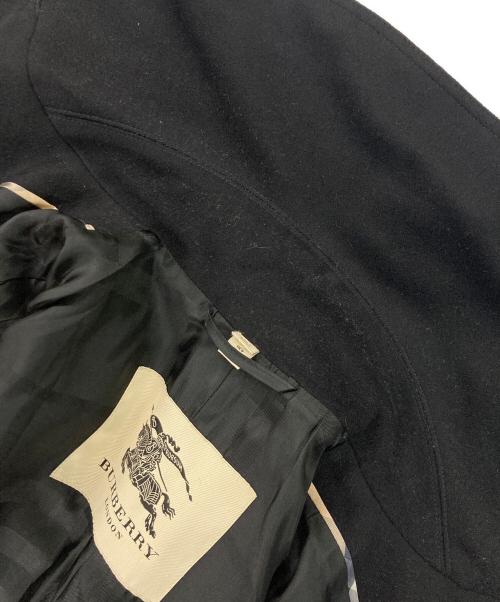 BURBERRY LONDON（バーバリーロンドン）BURBERRY LONDON (バーバリーロンドン) カシミヤ混Pコート ブラック サイズ:40の古着・服飾アイテム