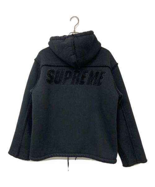 SUPREME（シュプリーム）SUPREME (シュプリーム) faux shearling hooded jacket ブラック サイズ:Mの古着・服飾アイテム