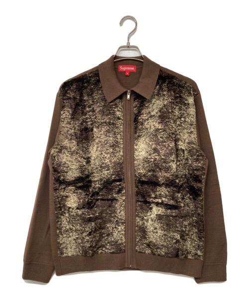 SUPREME（シュプリーム）SUPREME (シュプリーム) Faux Fur Zip Up Cardigan ブラウン サイズ:Ｍの古着・服飾アイテム