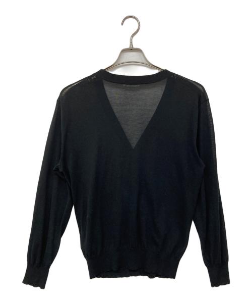 EVERYDAY I LIKE.（エヴリデイ アイ ライク）EVERYDAY I LIKE. (エヴリデイ アイ ライク) Cotton Sheer Vネック カーディガン ブラック サイズ:なしの古着・服飾アイテム