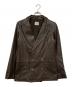 EMMETI（エンメティ）の古着「レザーダブルテーラードジャケット」｜ブラウン