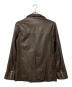 EMMETI (エンメティ) レザーダブルテーラードジャケット ブラウン サイズ:44：25000円