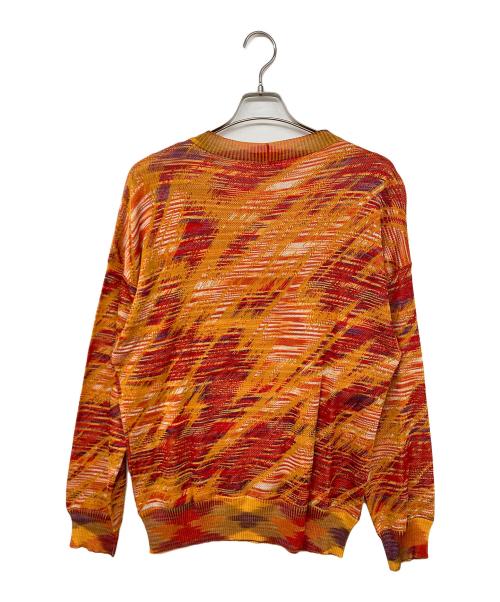 missoni（ミッソーニ）MISSONI (ミッソーニ) 総柄ニット オレンジ サイズ:XLの古着・服飾アイテム