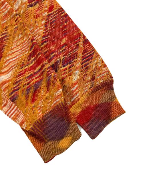 missoni（ミッソーニ）MISSONI (ミッソーニ) 総柄ニット オレンジ サイズ:XLの古着・服飾アイテム