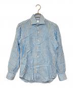 MARIA SANTANGELOマリア サンタンジェロ）の古着「ストライプリネンシャツ」｜ブルー