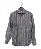 MARIA SANTANGELOマリア サンタンジェロ）の古着「ストライプリネンシャツ」｜グレー