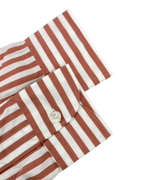 MARIA SANTANGELO（マリア サンタンジェロ）MARIA SANTANGELO (マリア サンタンジェロ) ストライプシャツ ブラウン サイズ:15/38の古着・服飾アイテム