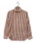 MARIA SANTANGELO（マリア サンタンジェロ）の古着「ストライプシャツ」｜ブラウン