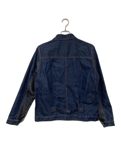 master-piece（マスターピース）master-piece (マスターピース) 袖レザー切替デニムジャケット インディゴ サイズ:Mの古着・服飾アイテム