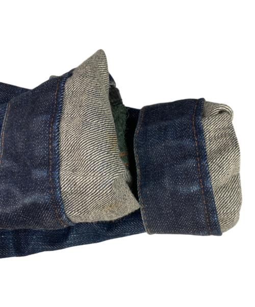 master-piece（マスターピース）master-piece (マスターピース) 袖レザー切替デニムジャケット インディゴ サイズ:Mの古着・服飾アイテム