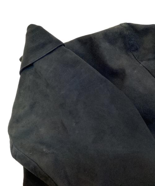 Cinquanta（チンクワンタ）Cinquanta (チンクワンタ) ゴートスウェードテーラードジャケット ブラック サイズ:44の古着・服飾アイテム