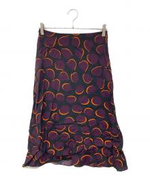 MARNI（マルニ）の古着「リーフプリント ミディスカート」｜パープル