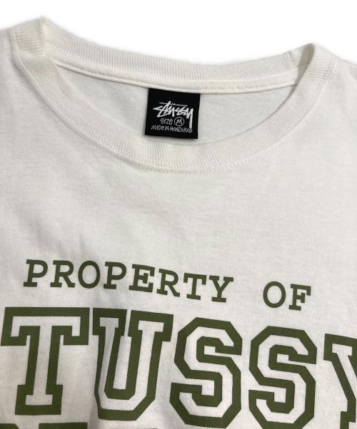stussy（ステューシー）stussy (ステューシー) Tee White Property Of カレッジTee ホワイト サイズ:Mの古着・服飾アイテム