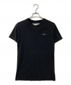 OFFWHITEオフホワイト）の古着「Slim-Fit logo-appliqued Cotton-Jersey T-Shirt Tシャツ」｜ブラック