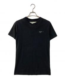 OFFWHITE（オフホワイト）の古着「Slim-Fit logo-appliqued Cotton-Jersey T-Shirt Tシャツ」｜ブラック