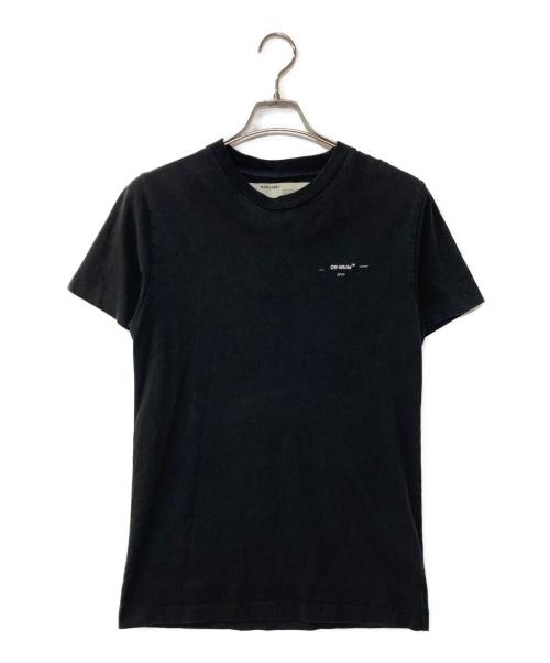 OFFWHITE（オフホワイト）OFFWHITE (オフホワイト) Slim-Fit logo-appliqued Cotton-Jersey T-Shirt Tシャツ ブラック サイズ:XSの古着・服飾アイテム