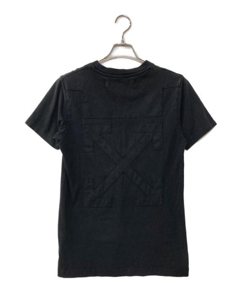 OFFWHITE（オフホワイト）OFFWHITE (オフホワイト) Slim-Fit logo-appliqued Cotton-Jersey T-Shirt Tシャツ ブラック サイズ:XSの古着・服飾アイテム