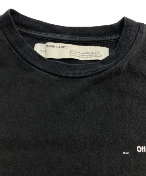 OFFWHITE（オフホワイト）OFFWHITE (オフホワイト) Slim-Fit logo-appliqued Cotton-Jersey T-Shirt Tシャツ ブラック サイズ:XSの古着・服飾アイテム
